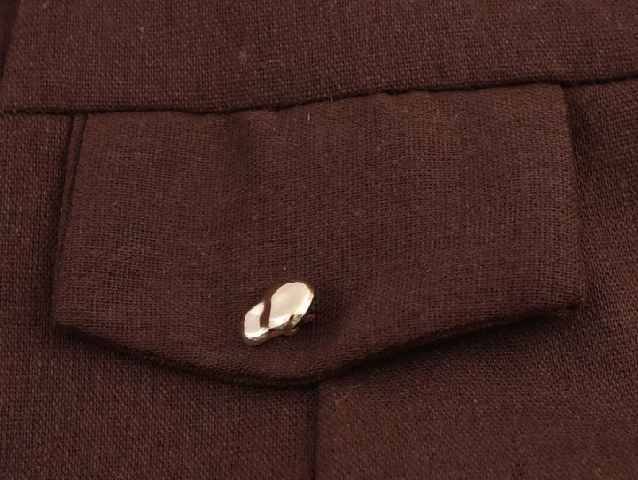 فستان قميص بأكمام طويلة مزين بحزام على شكل V