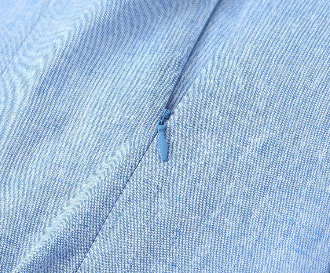 فستان ميدي ضيق مع شق