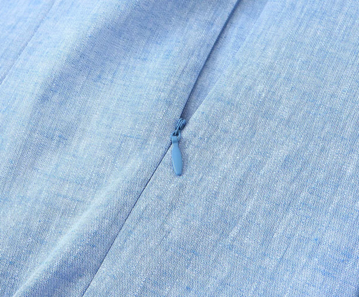 فستان ميدي ضيق مع شق