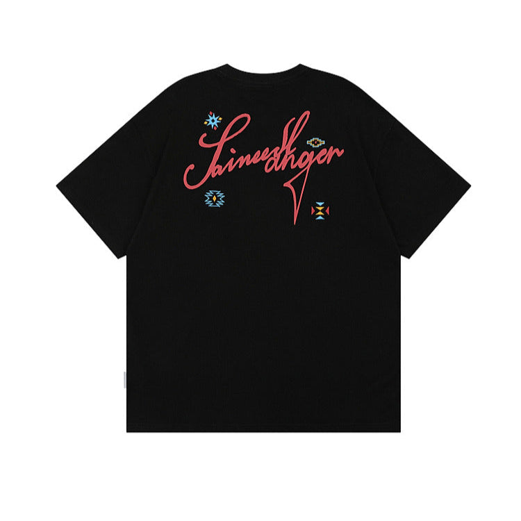Besticktes Heavyweight Kurzarm-T-Shirt