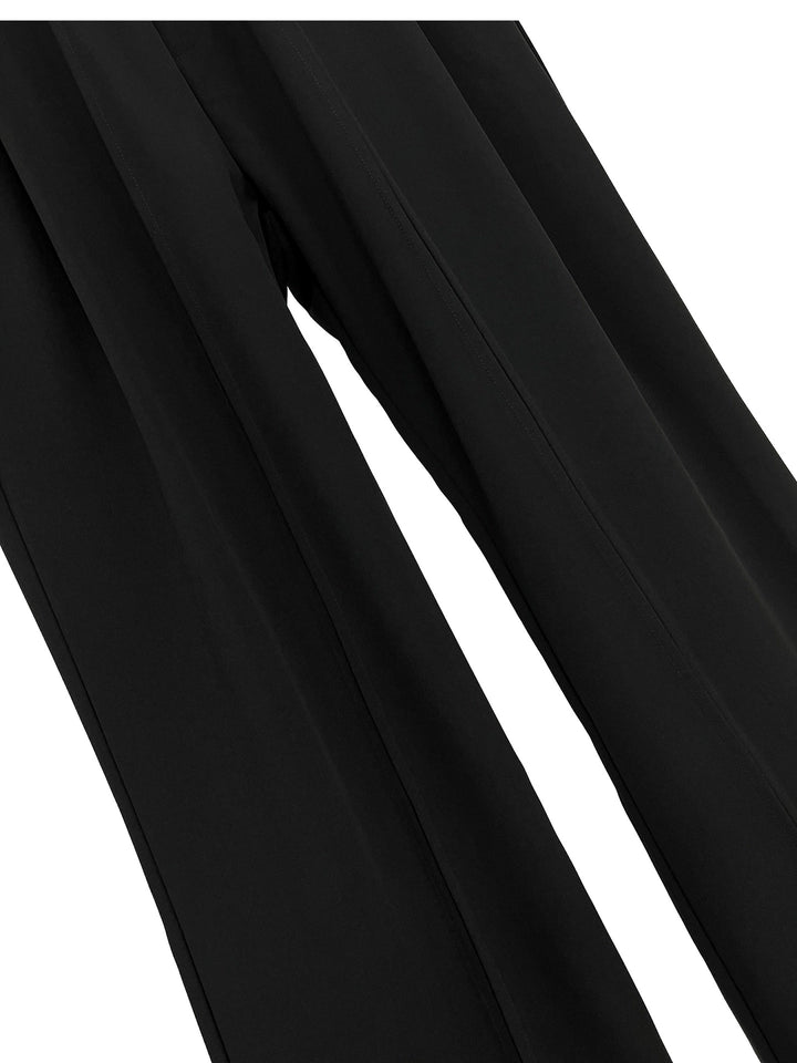 Faltenrockweite Hose mit elastischem Bund