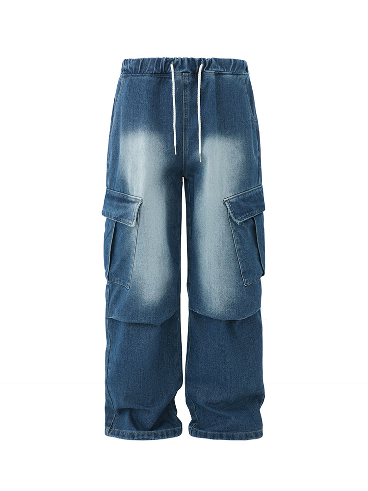 Loose Fit Washed Jeans