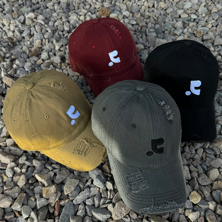 Distressed Embroidered Large Fit Baseball Cap