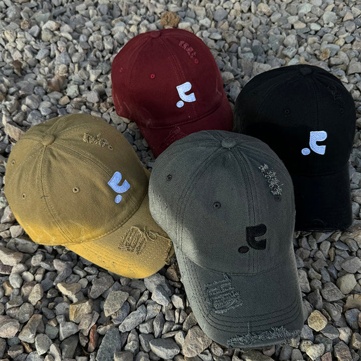 Distressed Embroidered Large Fit Baseball Cap