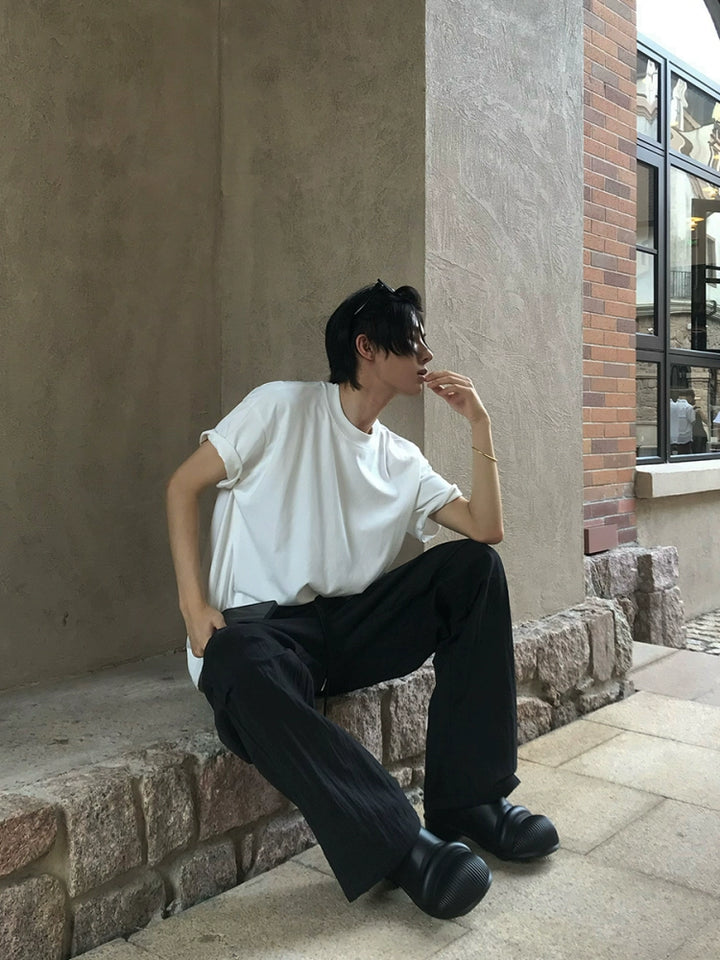 Loose Fit Short Sleeve Pullover T-shirt