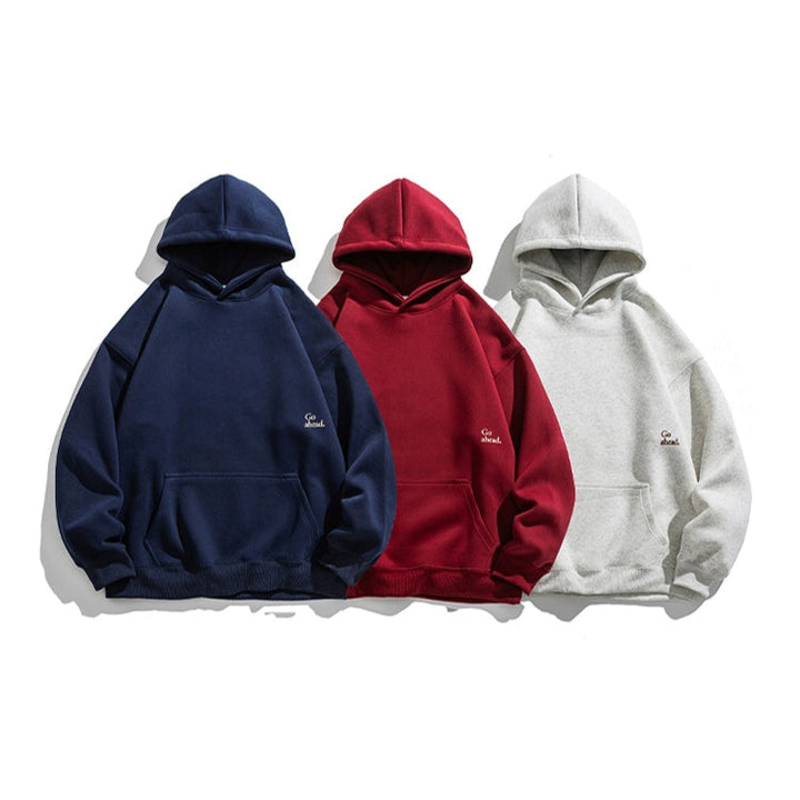 Retro bokstavstryck lös hoodie-tröja
