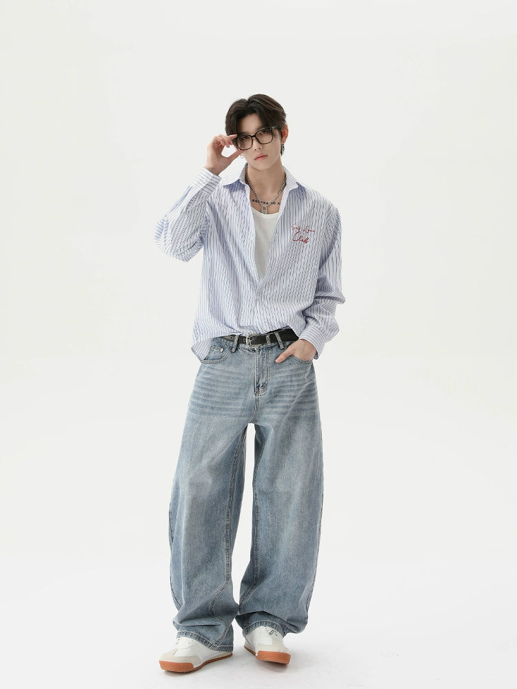 Vertical Striped Long Sleeve Casual Shirt