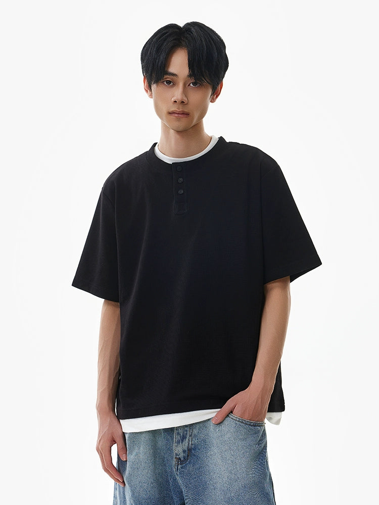 Henry Collar Short Sleeve T-shirt