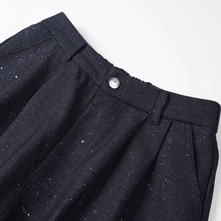 طقم جاكيت جينز وسروال واسع الساقين