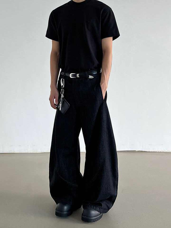 Wide-Leg Straight Scimitar Jeans