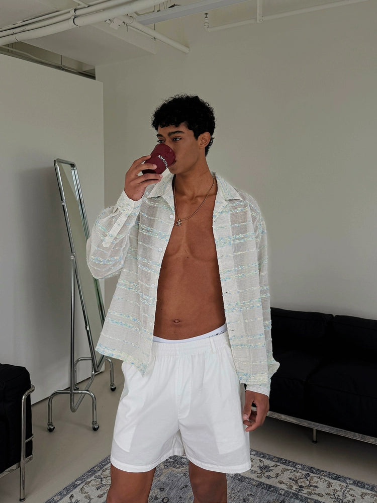 Striped Linen Breathable Vacation Shirt