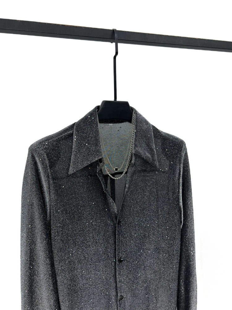 Silk Starry Sky Loose Fit Shirt