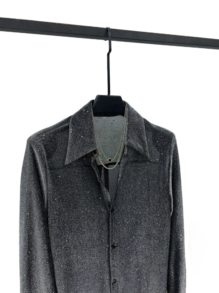 Silk Starry Sky Loose Fit Shirt