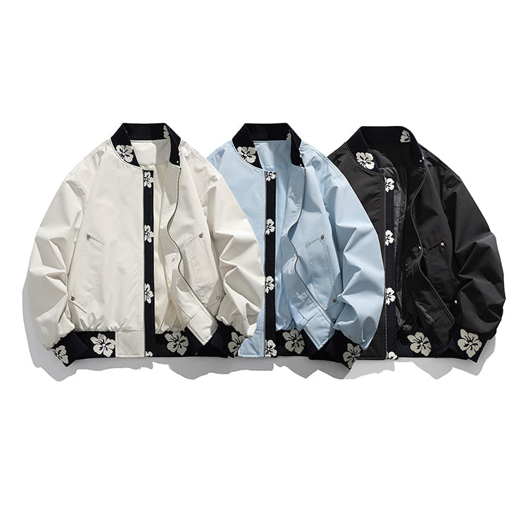 Veste de baseball à motif Jacquard
