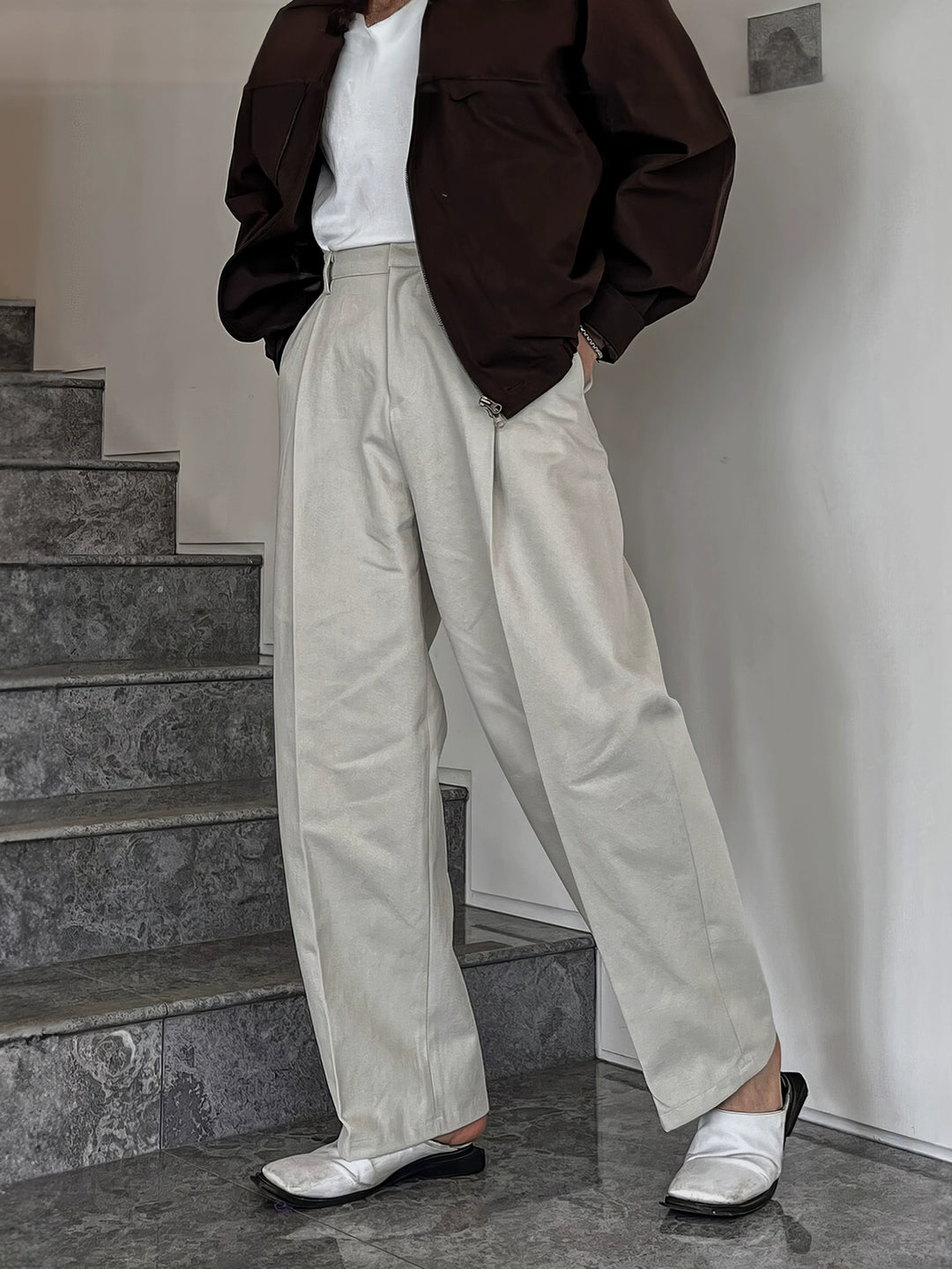 Wide Leg Straight Casual Pants