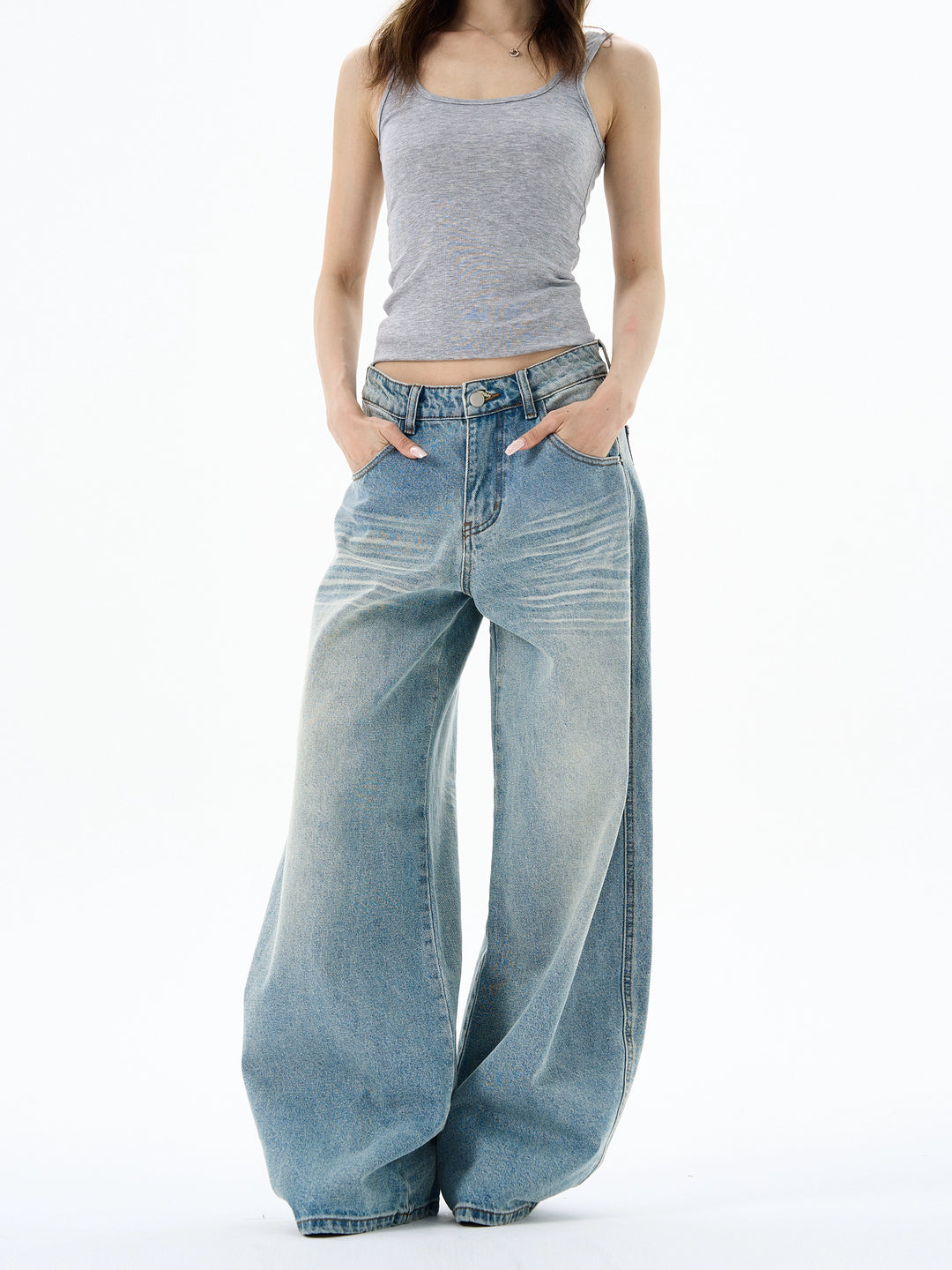 Wide Leg Drape Jeans
