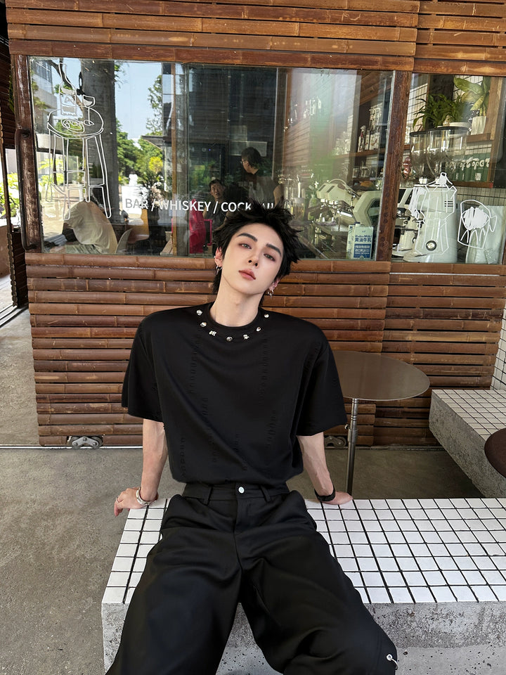 Cotton Loose Fit Round Neck Pullover