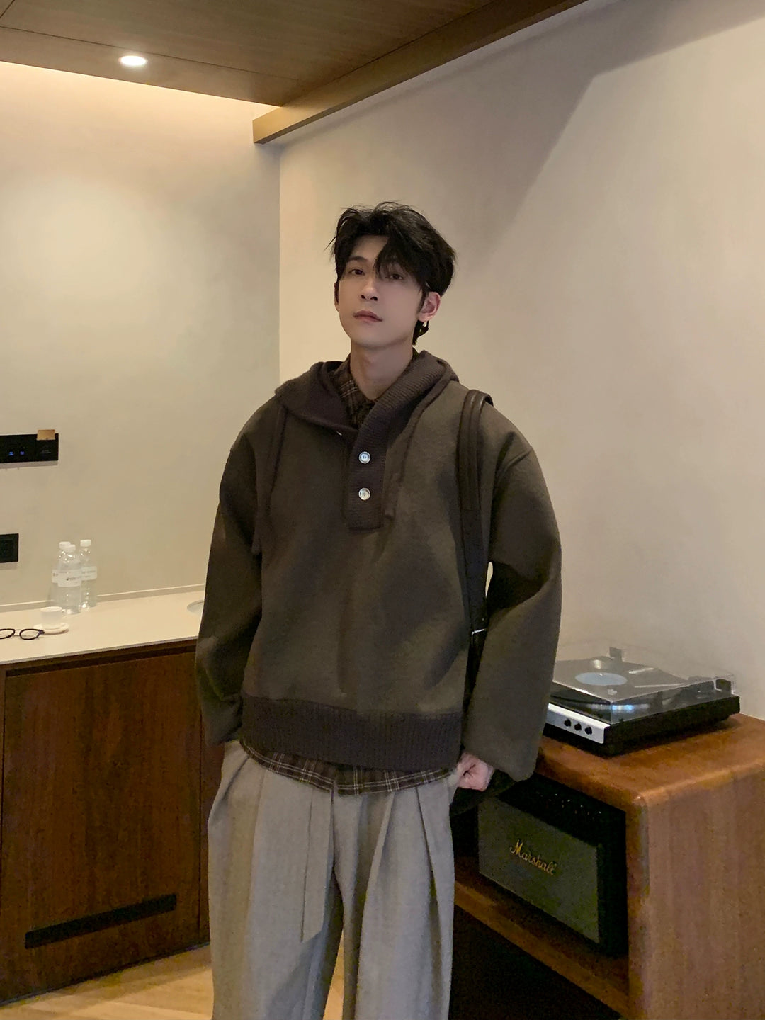 Loose Half-open Hoodie
