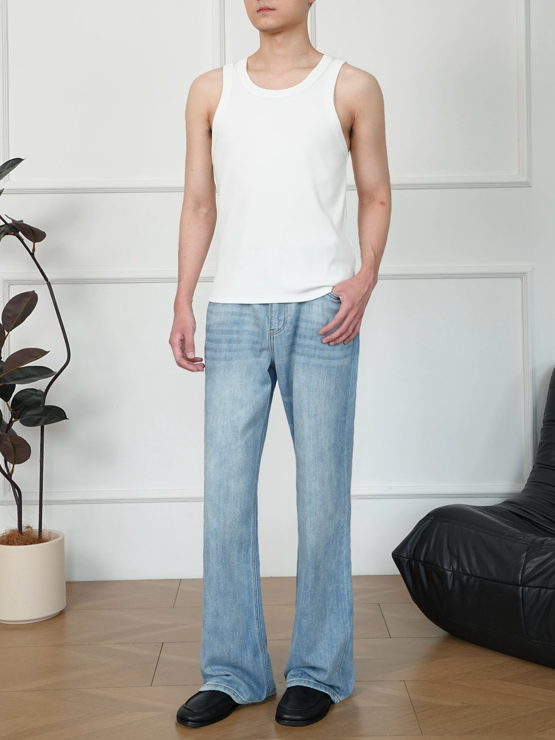 Elastic Ribbed Knitted Tank Top