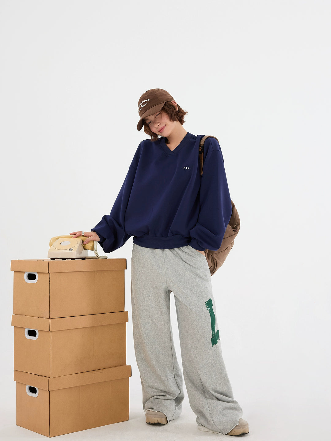 V-Neck Casual Pullover