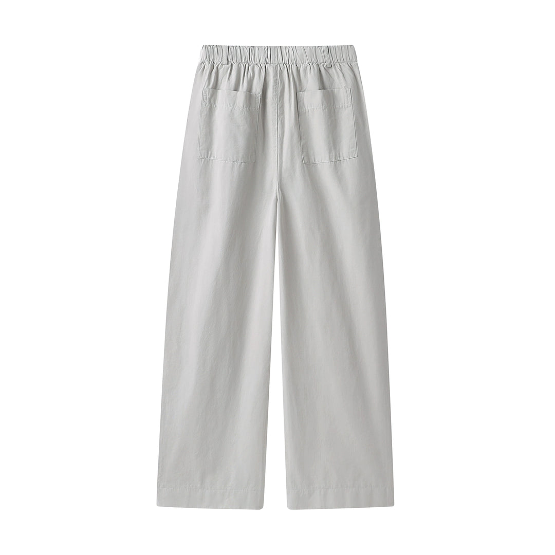 Elastic Waist Wide Leg Casual Pants