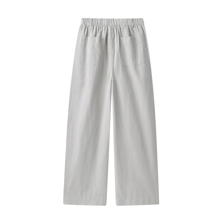 Elastic Waist Wide Leg Casual Pants