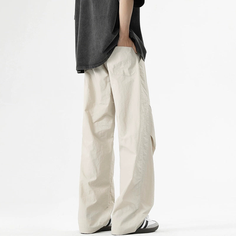 Retro plisowane spodnie paratrooper z szerokimi nogawkami