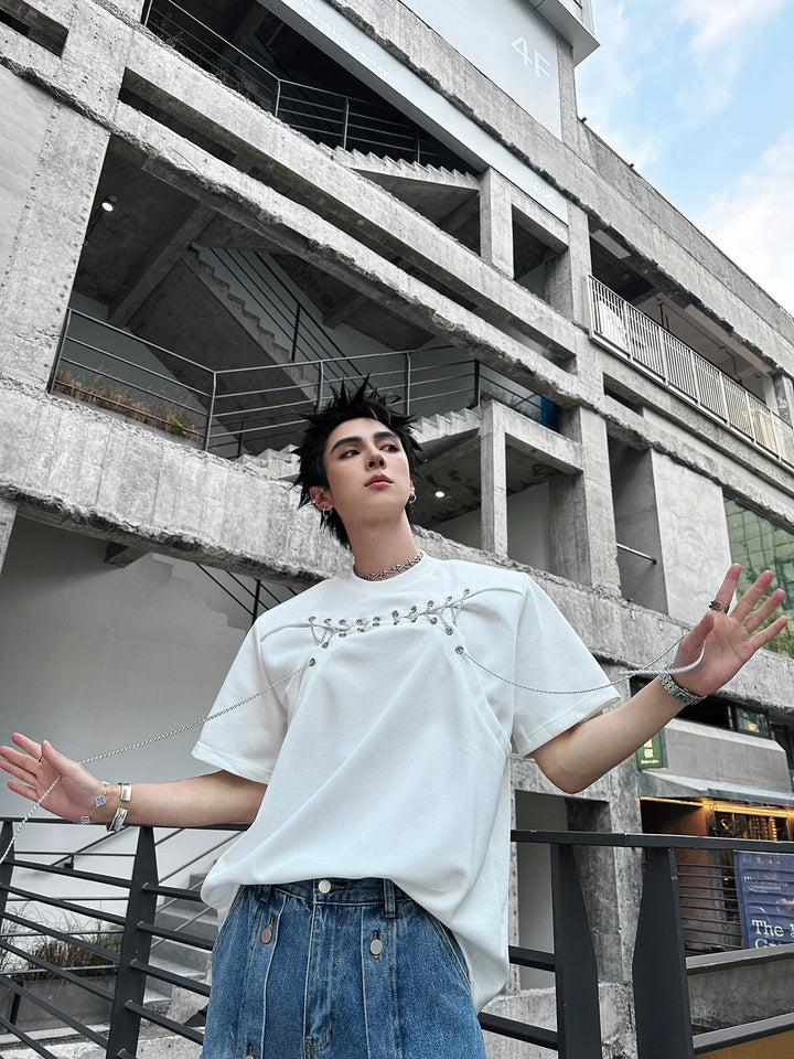 Short Sleeve Loose Fit Chain T-shirt
