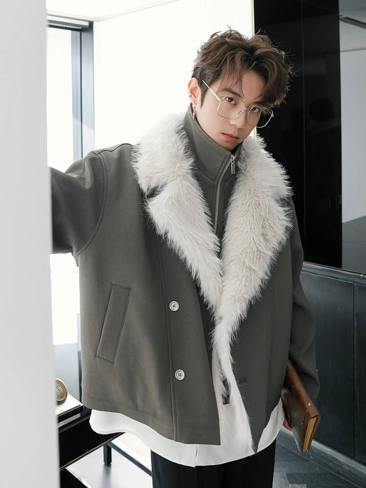 Two-piece Fur Collar Jacket