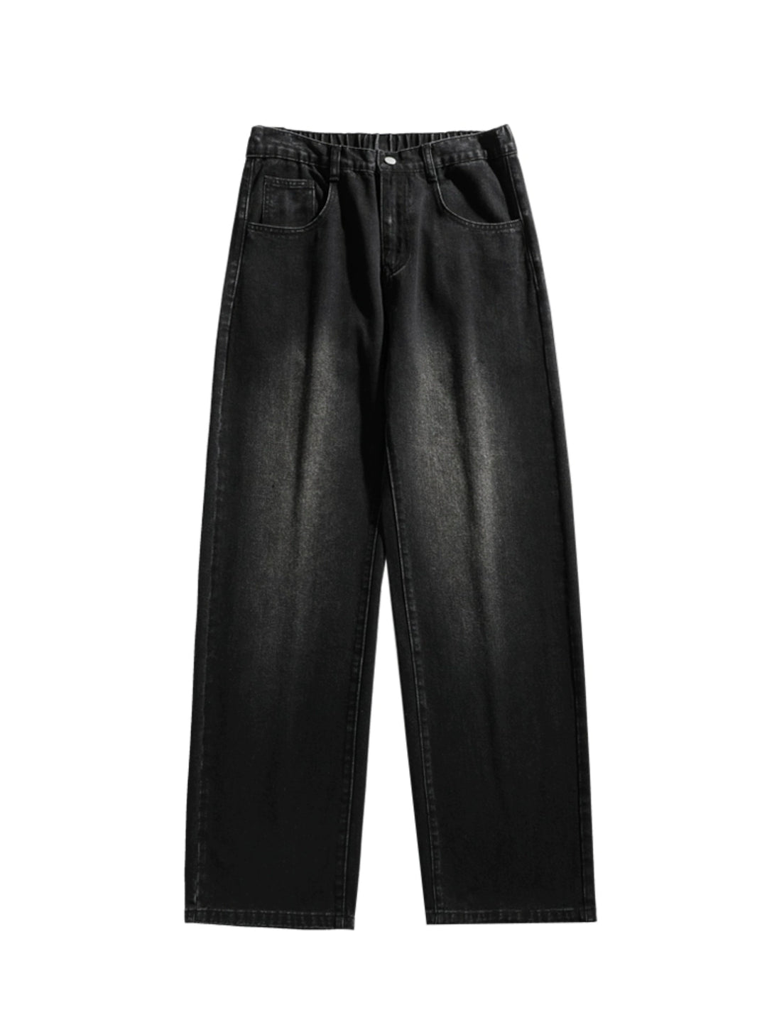 Distressed Washed Wide Leg Jeans