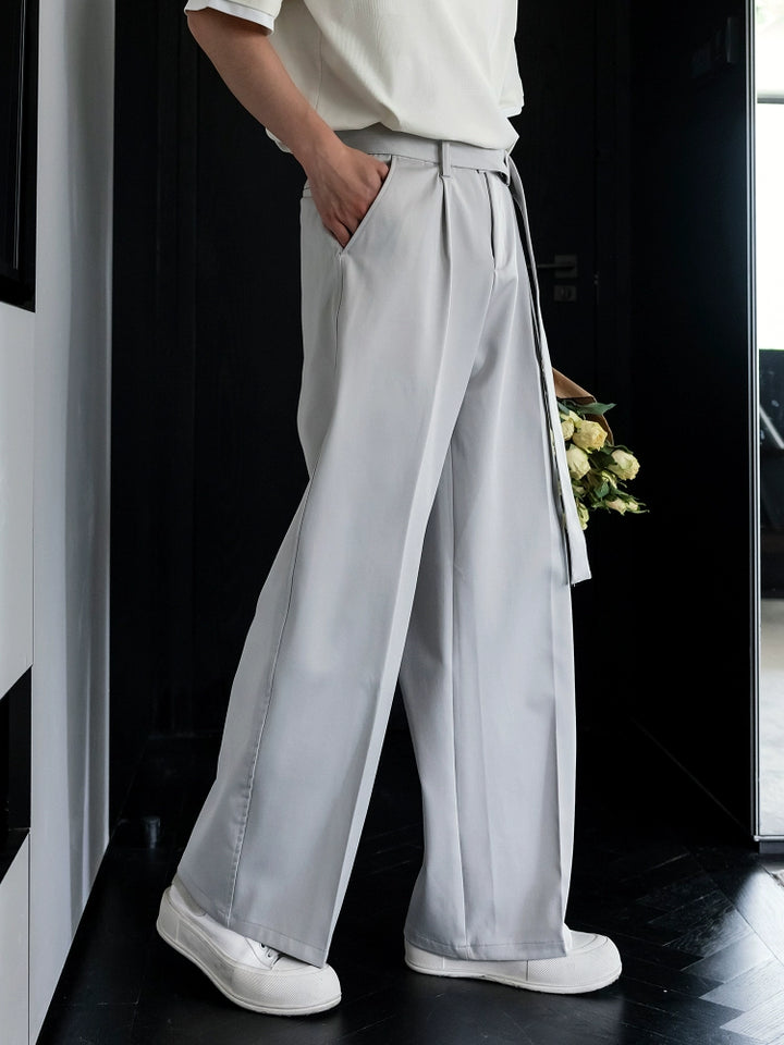 Wide Leg Summer Pants with Belt