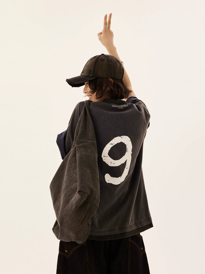 Polo tričko s krátkým rukávem s potiskem Washed Letter