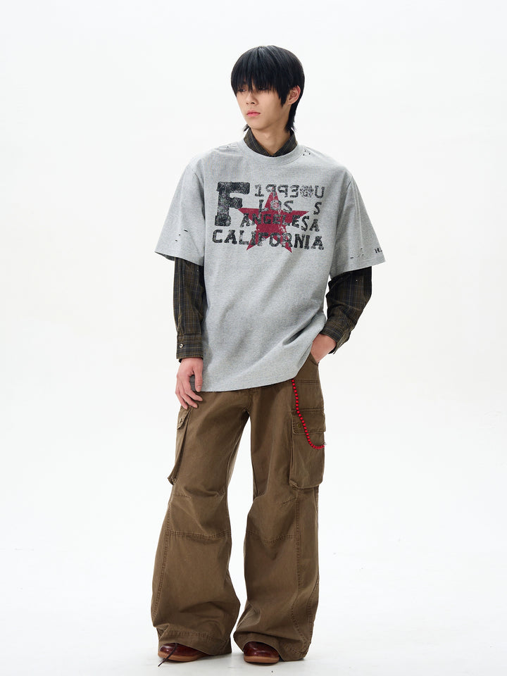 Ripped Graphic Short Sleeve T-Shirt