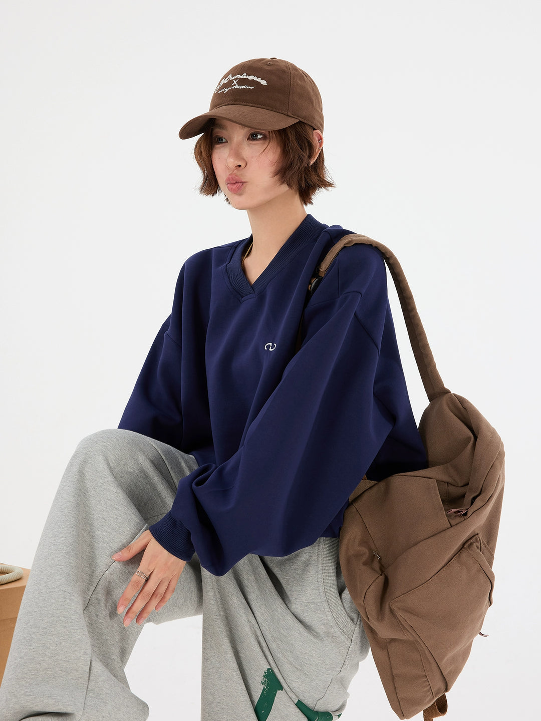 V-Neck Casual Pullover