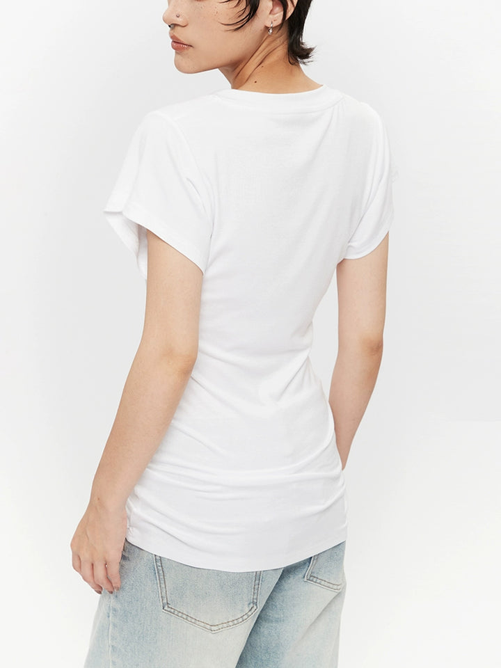 V-neck Short Sleeve Slim Fit T-shirt