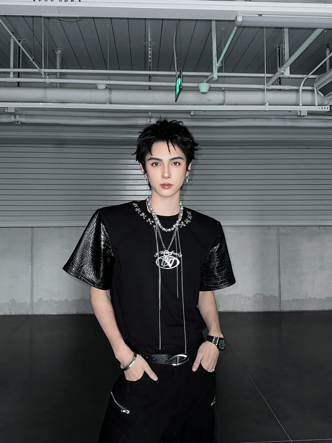 Loose Fit Cotton Mixed Fabric Pullover