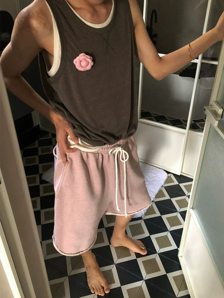 Narrow Shoulder Loose Fit Sleeveless Vest