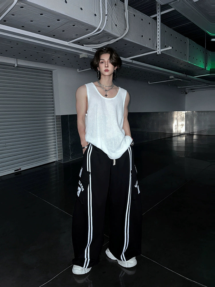 Sleeveless Mesh Loose Casual Vest