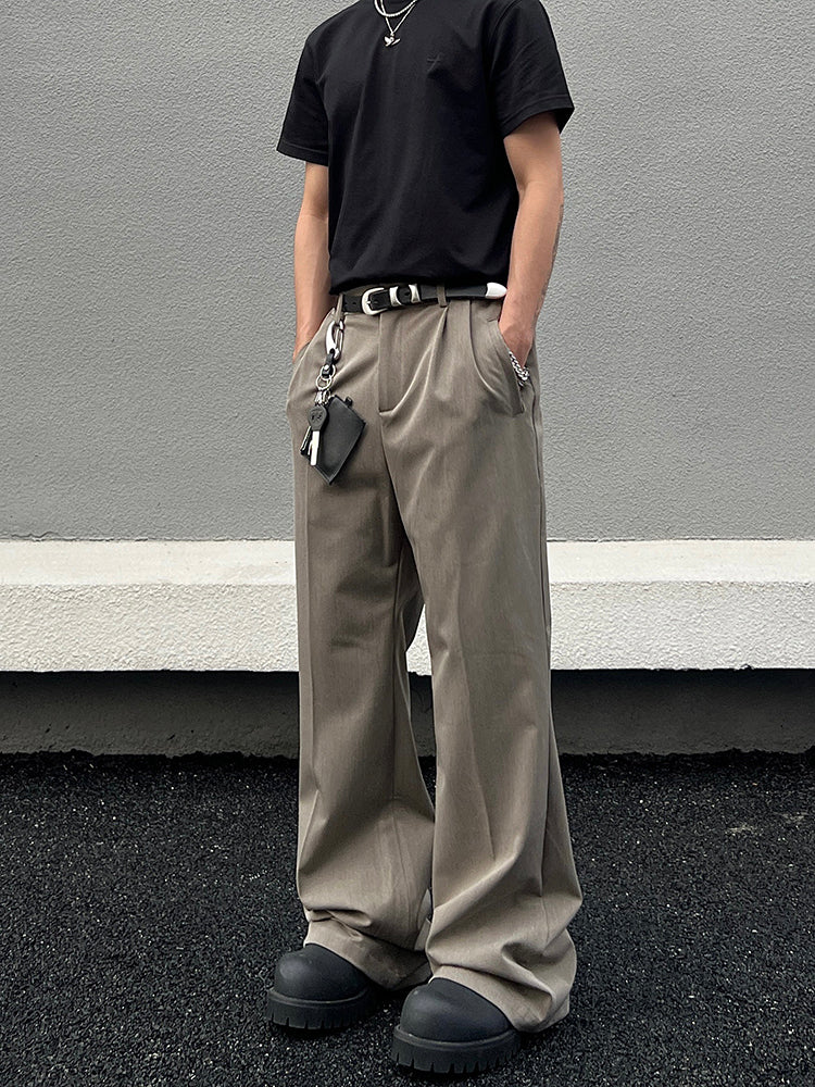 Relaxed Fit Khaki Straight Leg Jeans