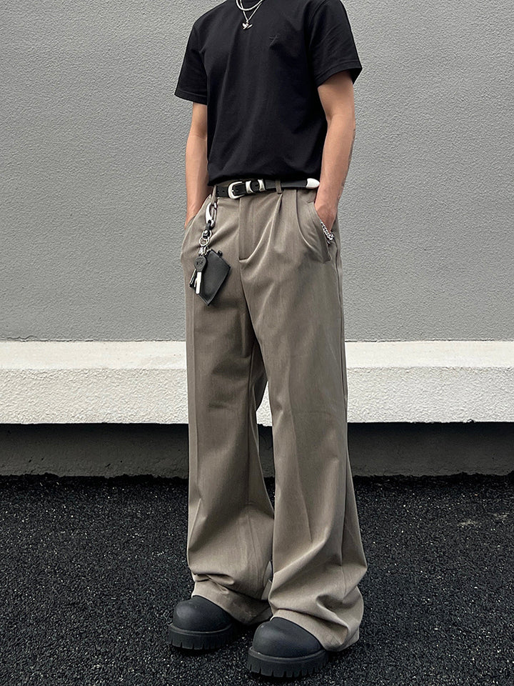 Relaxed Fit Khaki Straight Leg Jeans