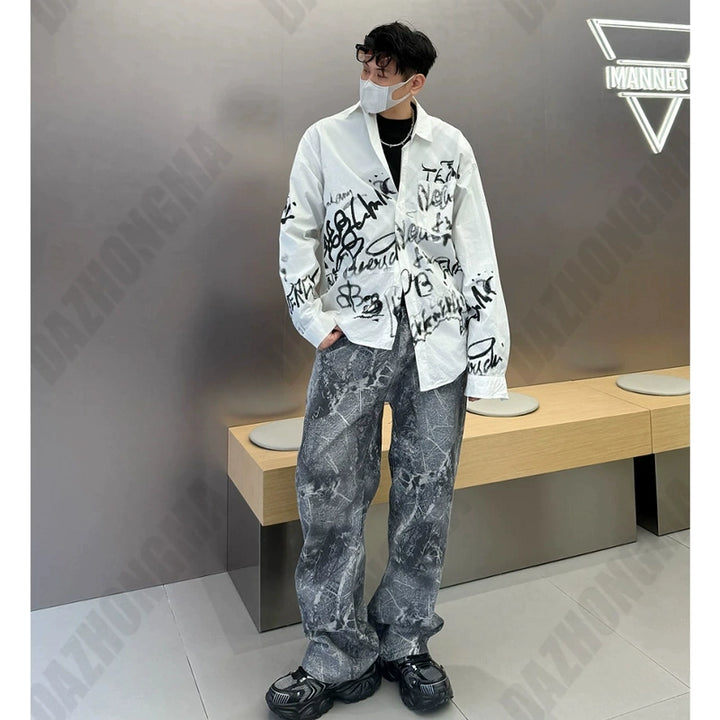 Loose Fit Textured Jeans Pants