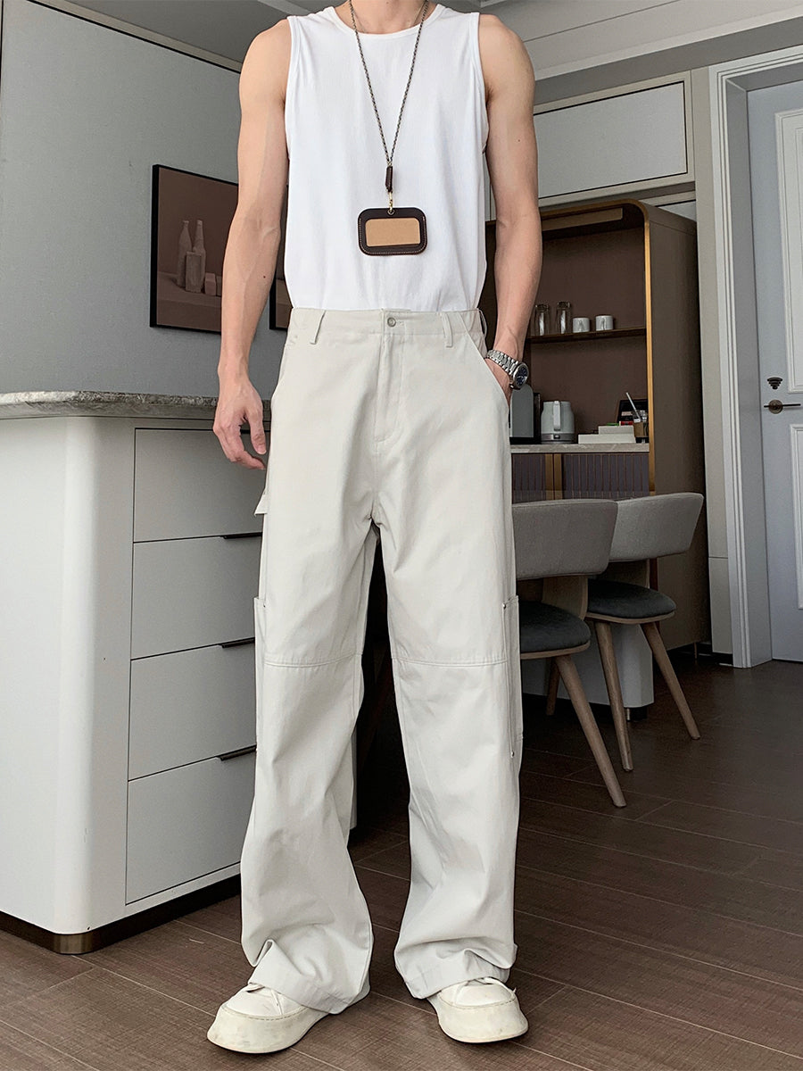 Relaxed Fit Straight Trousers