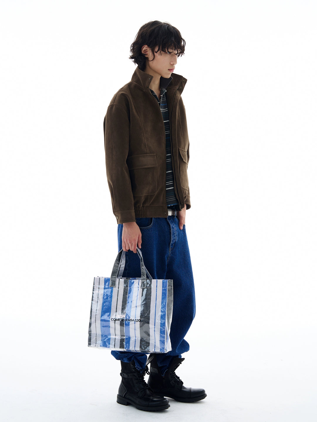 Suede Stand Collar Jacket