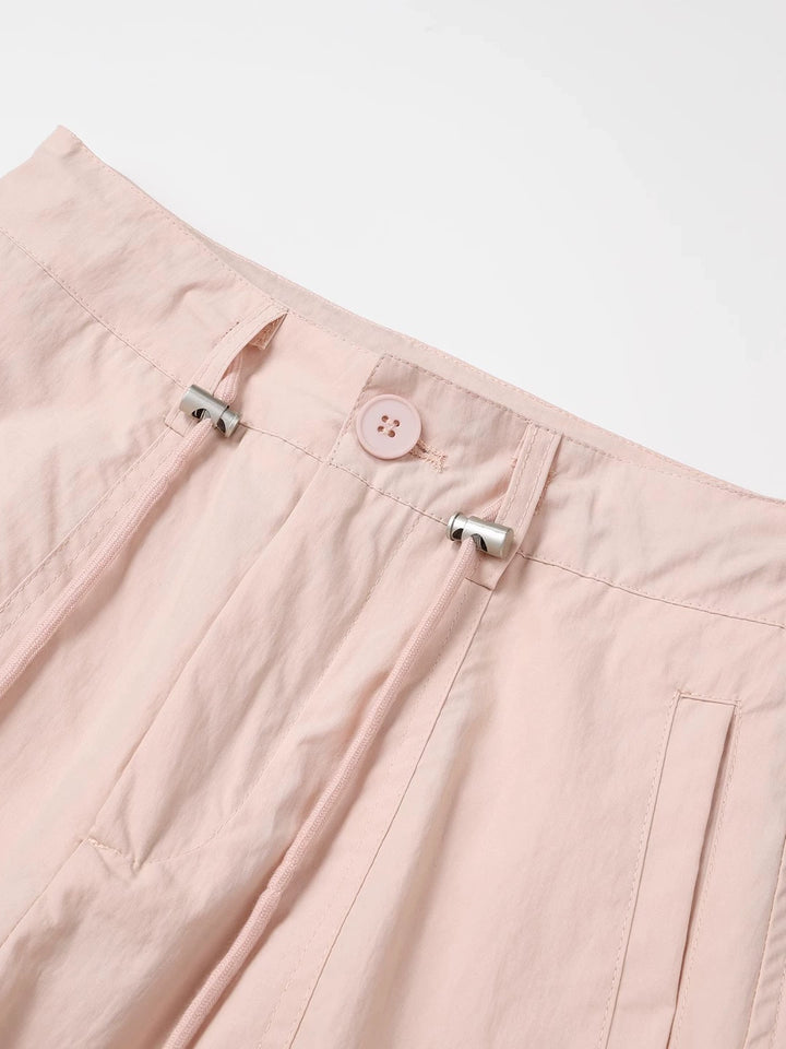 ルーズワイドレッグハイウエストカジュアルパンツ