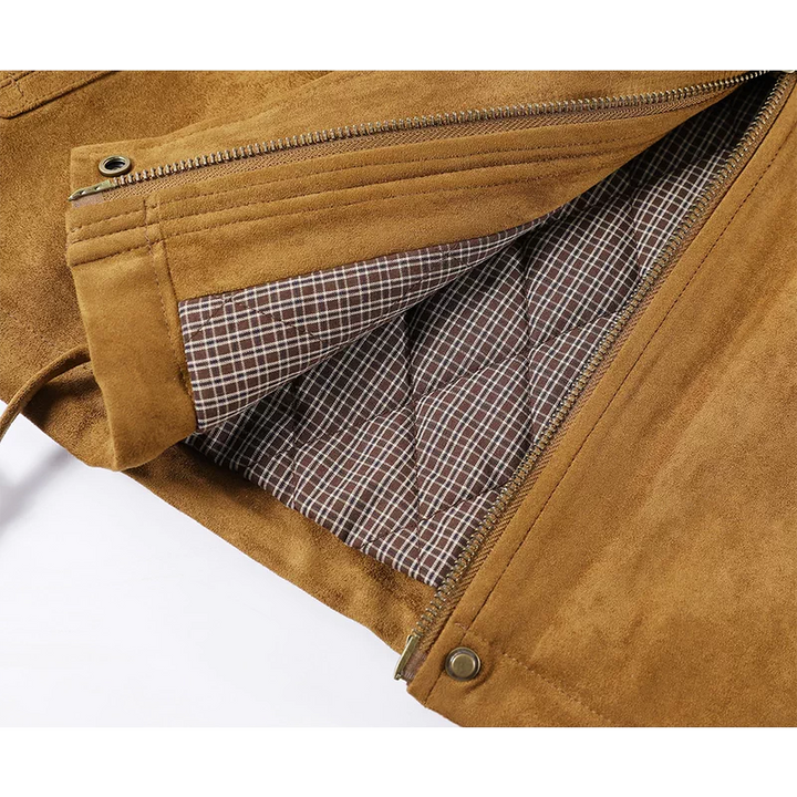 Lapel Quilted Plaid Patchwork Short Coat