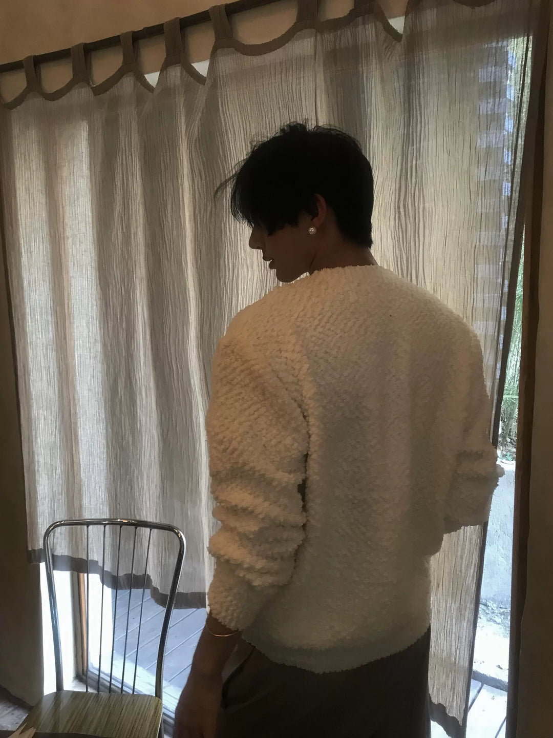 Textured Loose Knit Sweater Pullover