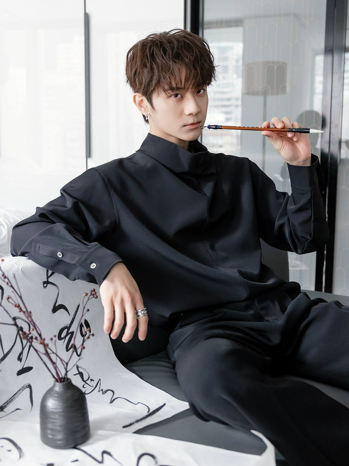 Long Sleeve Literary Style Shirt