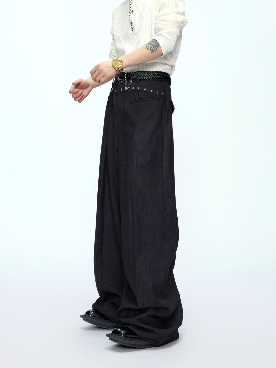 Wollmischung Deconstructed Anzug mit Hose