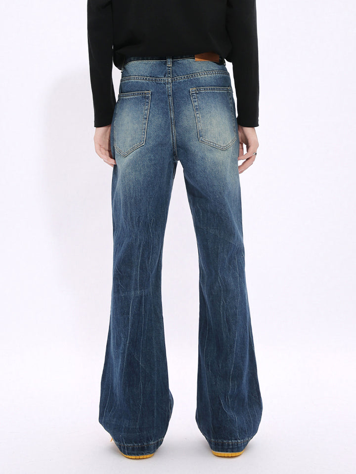 Retro Vasket Flared Mid-Waist Bukser