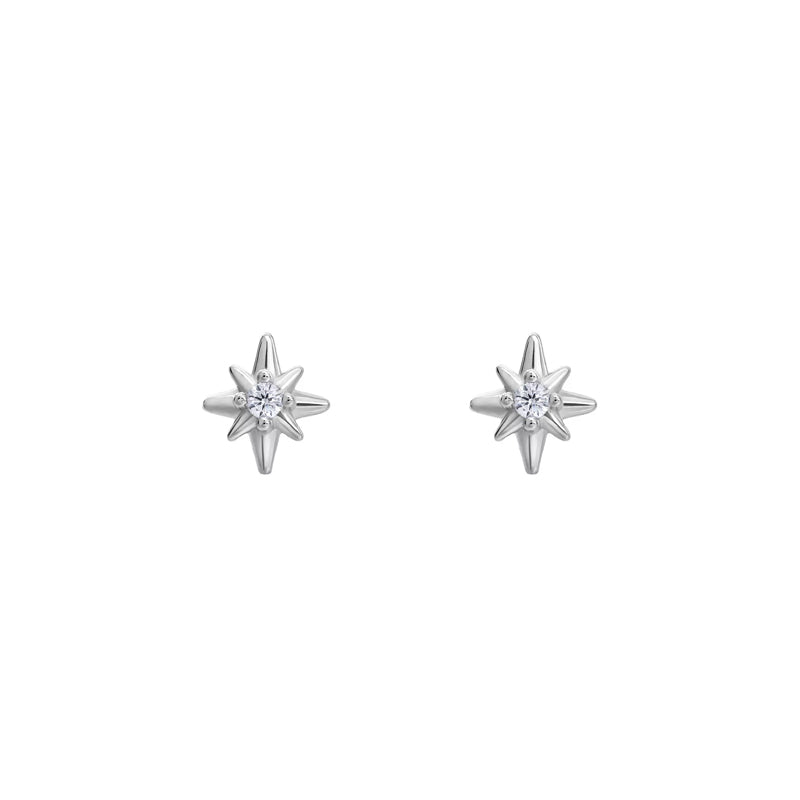 Sterling Silver Star Stud Earrings